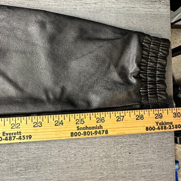 Spanx Leather-Like Joggers Faux Leather Jogger Black Small - Picture 13 of 14